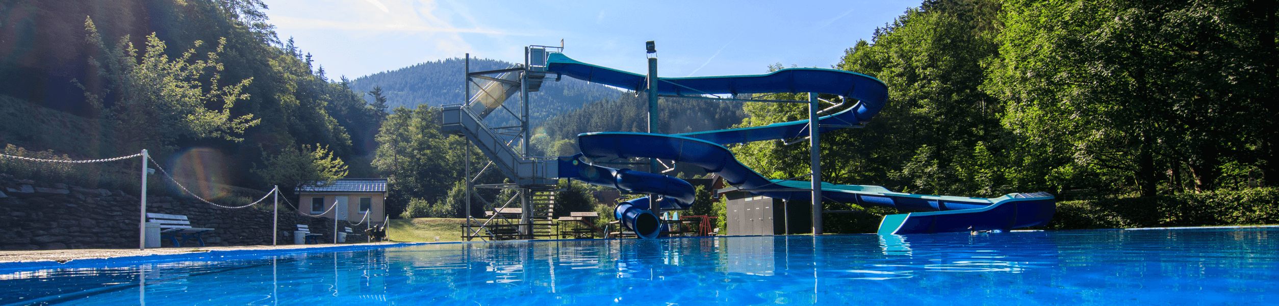 Das Terrassenschwimmbad als Erlebnisbad in Unterweißbach
